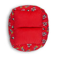 Load image into Gallery viewer, Cuddler Pet Bed - Holiday Santa Mickey and Minnie Poses Scattered Red

