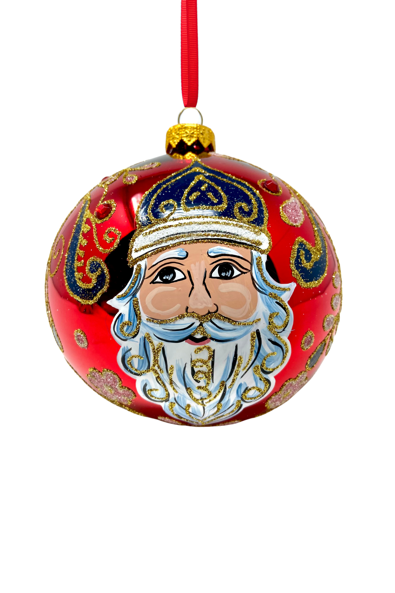 Beefeater Santa Glass Christmas Bauble - Southlake Paws