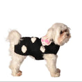 Load image into Gallery viewer, Black Polka Dot Pink Flower Dog Sweater
