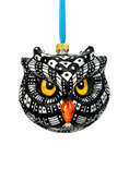 Load image into Gallery viewer, Monochrome Owl Polish Glass Ornament 

