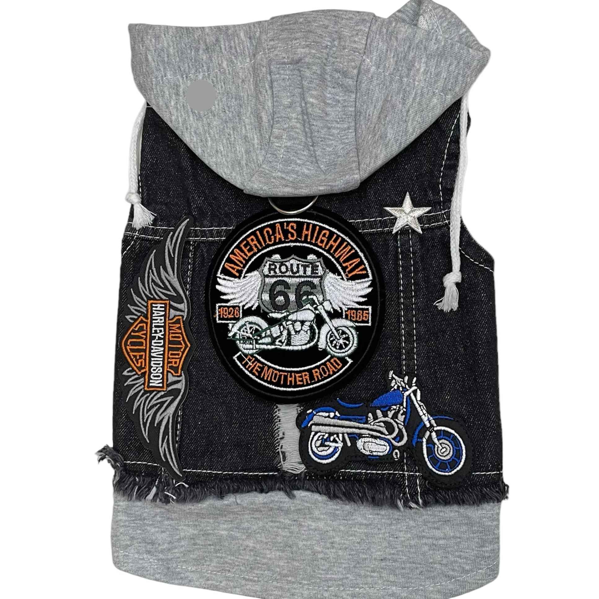 Black Biker Hoodie