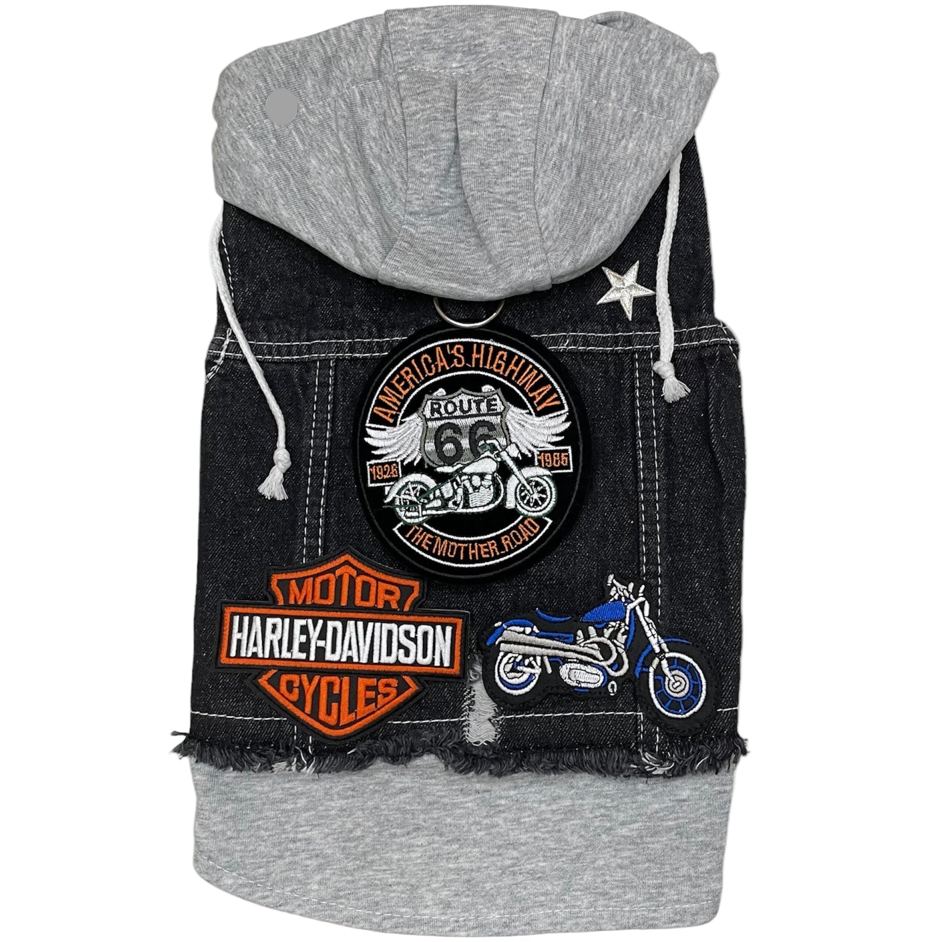 Black Biker Hoodie