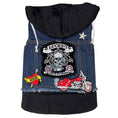 Load image into Gallery viewer, Blue Biker Hoodie

