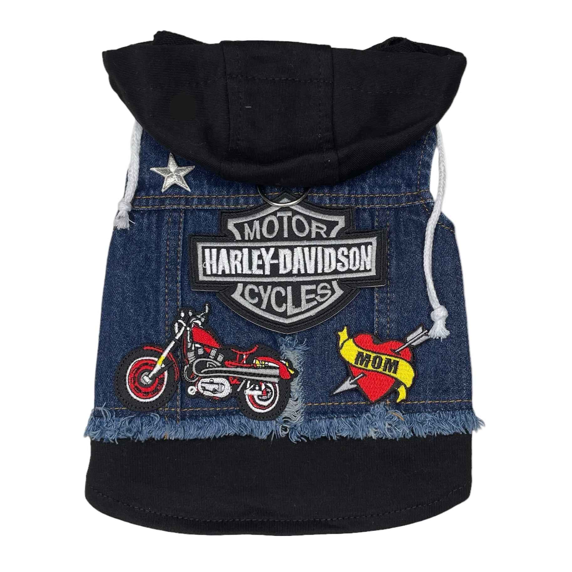 Blue Biker Hoodie
