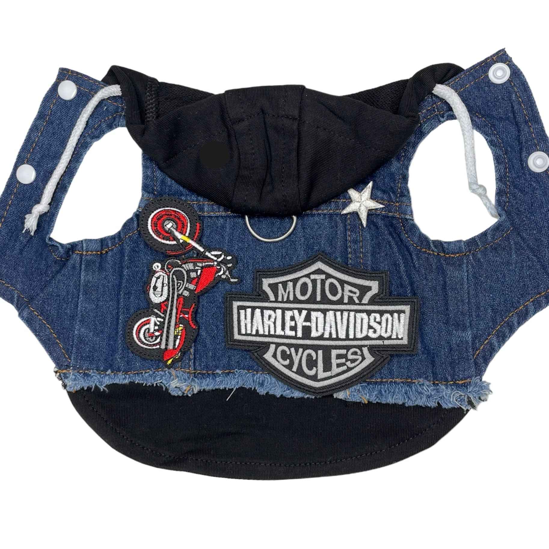 Blue Biker Hoodie