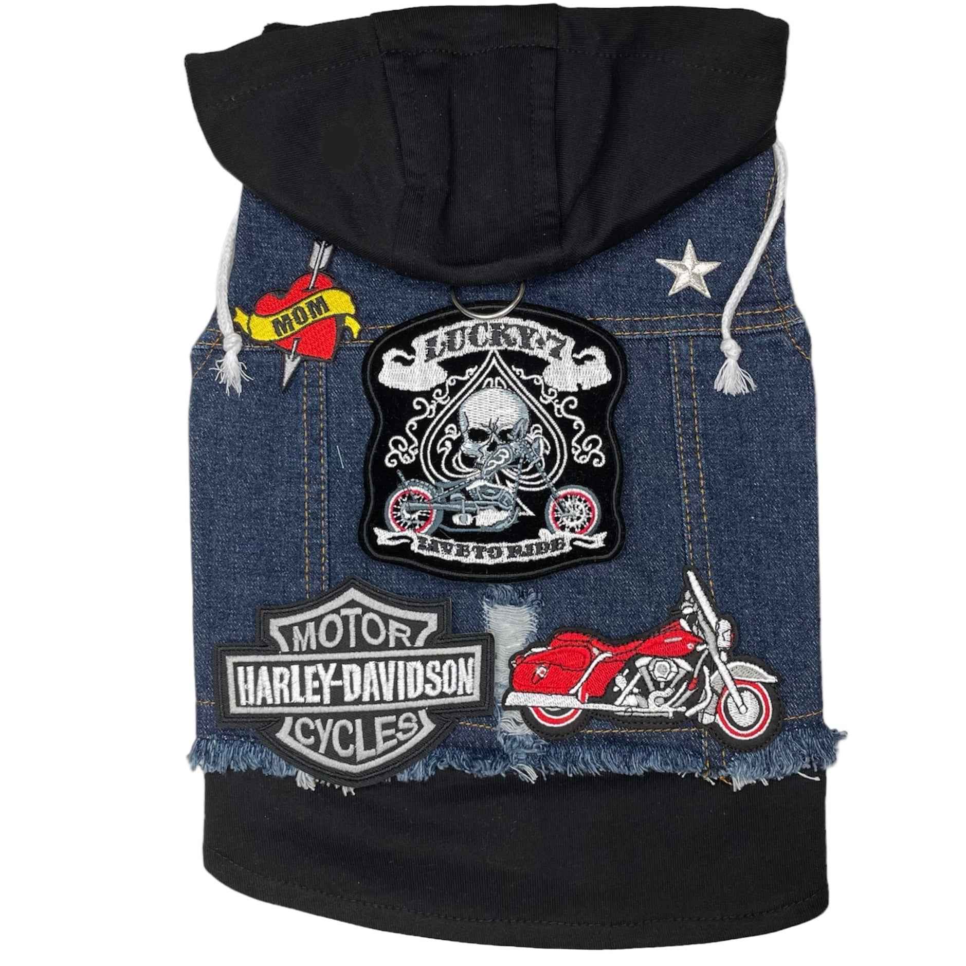 Blue Biker Hoodie