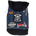 Load image into Gallery viewer, Blue Biker Hoodie
