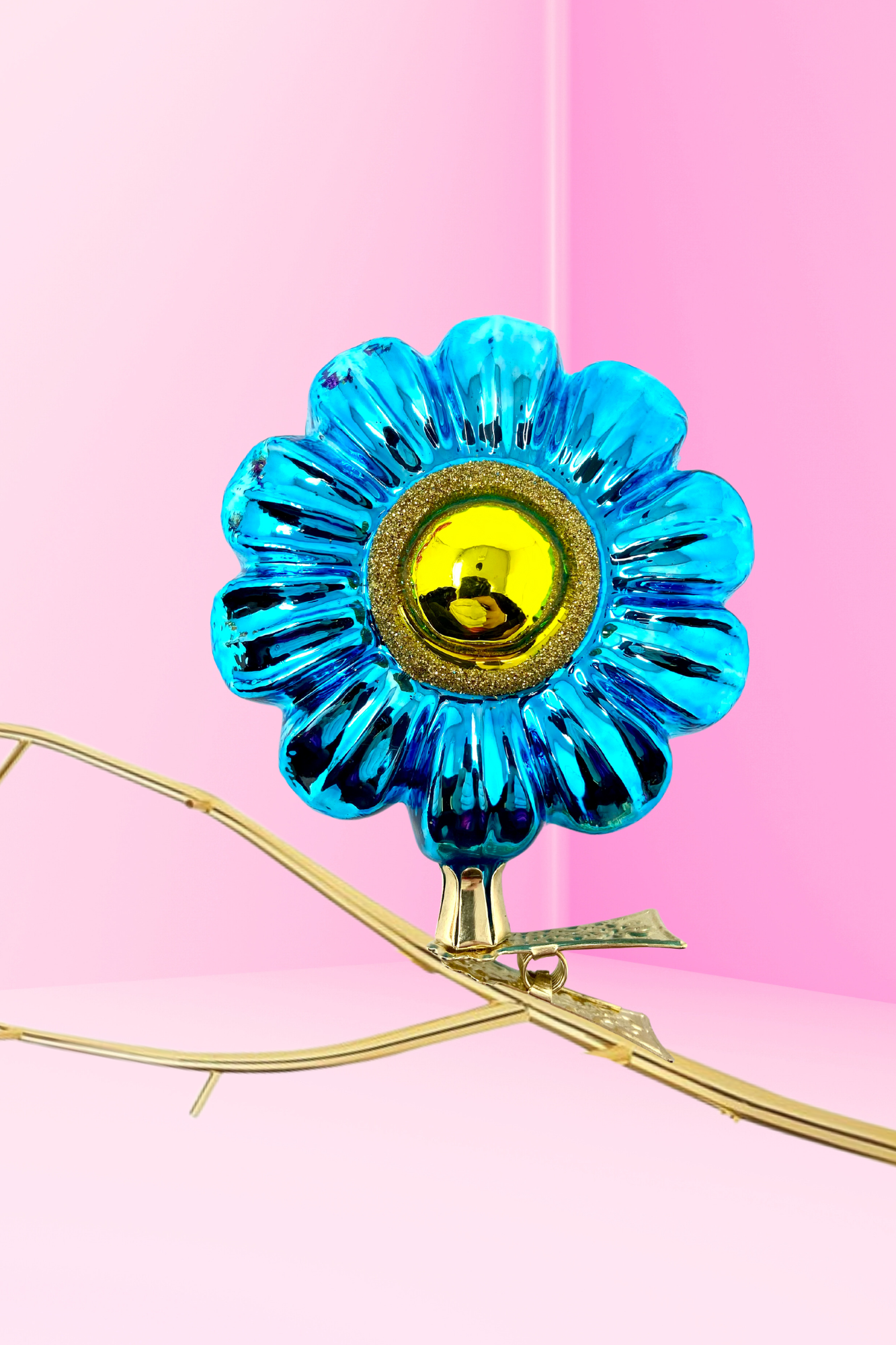 Bluebell Boho Charm Clip-On Polish Glass Ornament - Southlake Paws