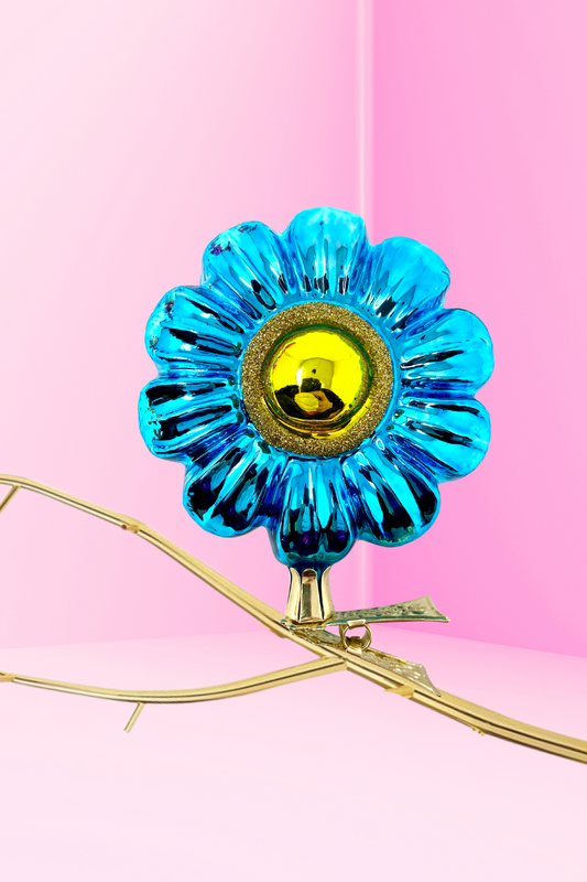 Bluebell Boho Charm Clip-On Polish Glass Ornament - Southlake Paws