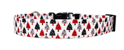 Black and Red Christmas Trees Dog Collar