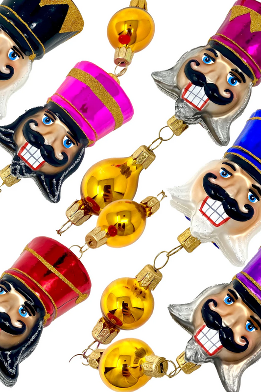 Broadway Nutcracker Glass Tree Garland - Southlake Paws