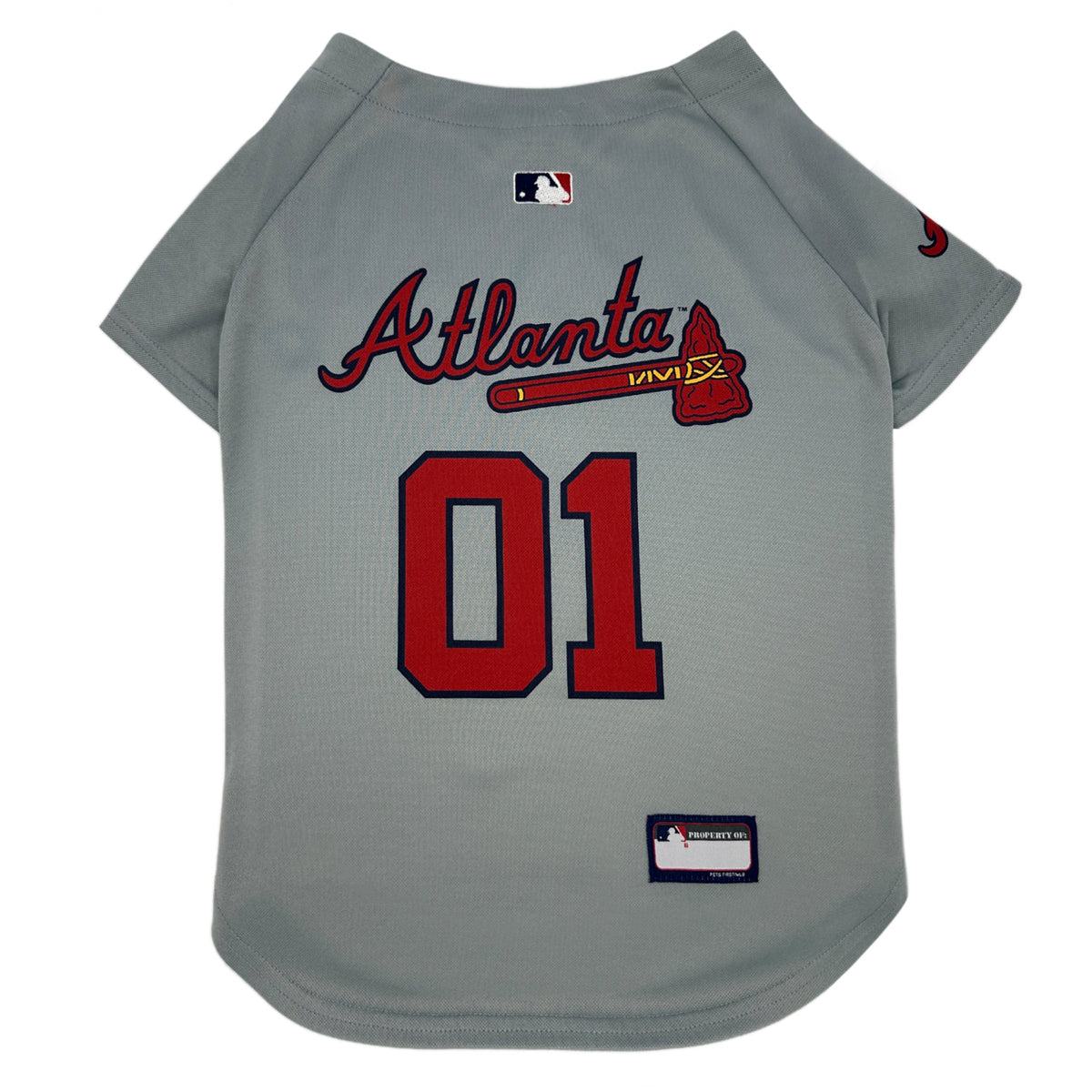 MLB Atlanta Braves White Mesh Dog Jersey
