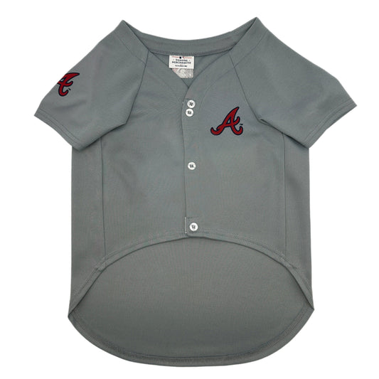 MLB Atlanta Braves White Mesh Dog Jersey