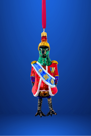 Buckingham Bird Glass Christmas Ornament 