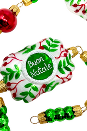 Buon Natale Glass Tree Garland
