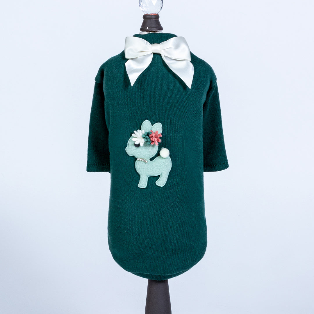 Baby Deer Dog Tee (Green) Handmade Tees - Designer Dog Clothes from Southlake Paws