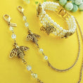 Load image into Gallery viewer, Bee Face Mask Chain Holder With AB Crystals 22 Inches
