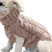 Cable Knit Turtleneck Dog Sweater