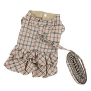 Plaid Harness Dog Dress & Leash Set