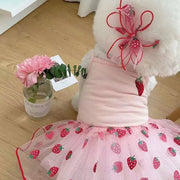 Cute Strawberry Dog Dress