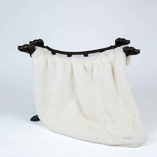 Hello Doggie Big Baby Dog Faux Fur Handmade Blanket