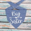 Load image into Gallery viewer, Big Sister Dog Bandana in Denim

