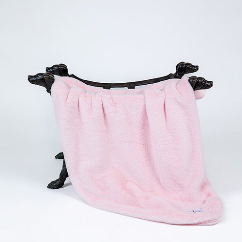 Big Baby Blanket Ice Pink Faux Fur Handmade Blankets for Pets - Luxury Dog Bed from Southlake Paws