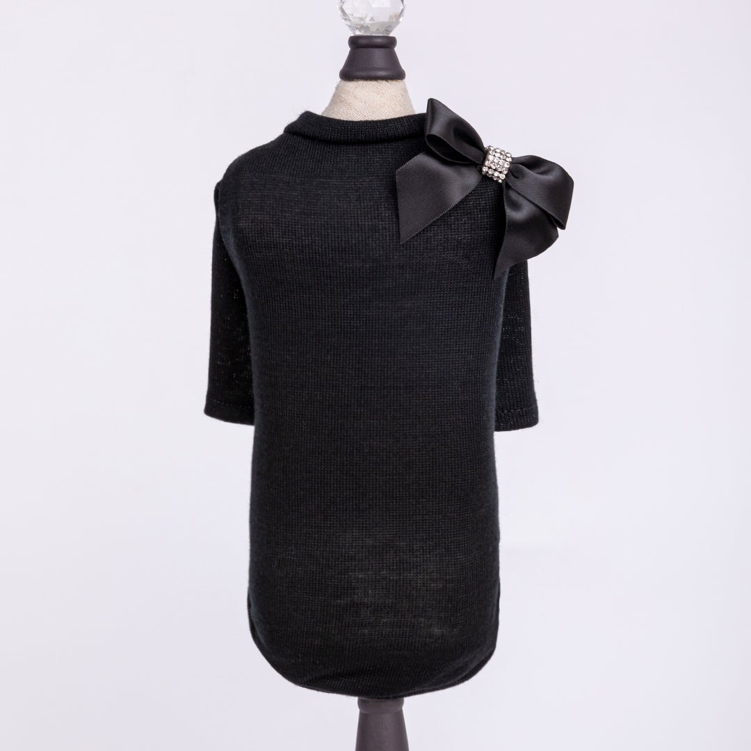 Cocktail Hour Tee Faux Fur Satin Crystal Handmade Tees - Designer Dog Clothes from Southlake Paws