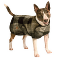 Load image into Gallery viewer, Black and White Plaid Blanket Dog Coat
