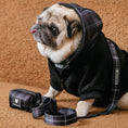 Load image into Gallery viewer, Frenchie Dog Hoodie - Black Plaid
