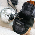 Load image into Gallery viewer, Frenchie Dog Hoodie - Black Plaid
