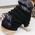 Load image into Gallery viewer, Frenchie Dog Hoodie - Black Plaid
