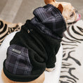 Load image into Gallery viewer, Frenchie Dog Hoodie - Black Plaid
