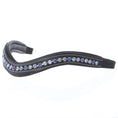 Load image into Gallery viewer, ExionPro Elegant Deep Curved Soft Padded Sapphire, Aqua Marine, Light Sapphire Colored Crystal Browband
