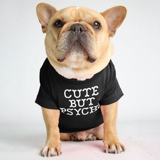 "Cute But Psycho" Dog T-Shirt