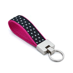 Black and White Dot Key Ring