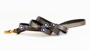 TKC Blue/Brown Circles Beaded Dog Lead