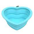 Load image into Gallery viewer, Aqua Heart Collapsible Bowl
