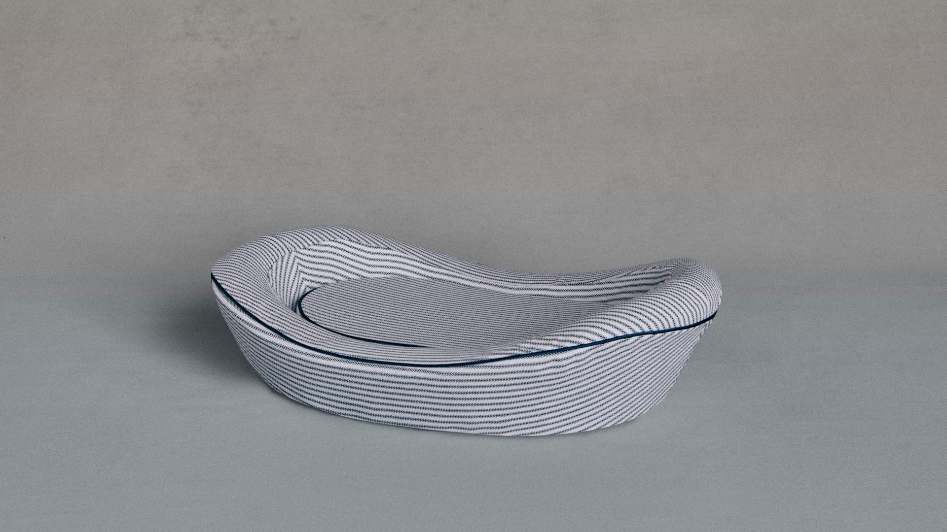 Timeless Dog Bed in Blue Blood Ticking