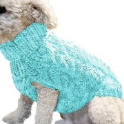 Cable Knit Turtleneck Dog Sweater