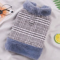 Load image into Gallery viewer, Winter Fleece-Lined Check Dog Harness Dress Coat
