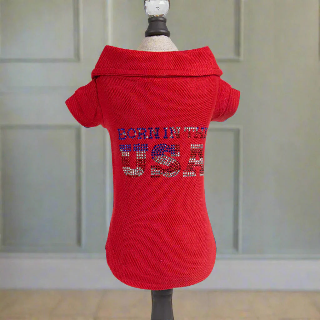 Born in the USA Polo - Red Limited Edition Sparkle Style (Now on Sale!)