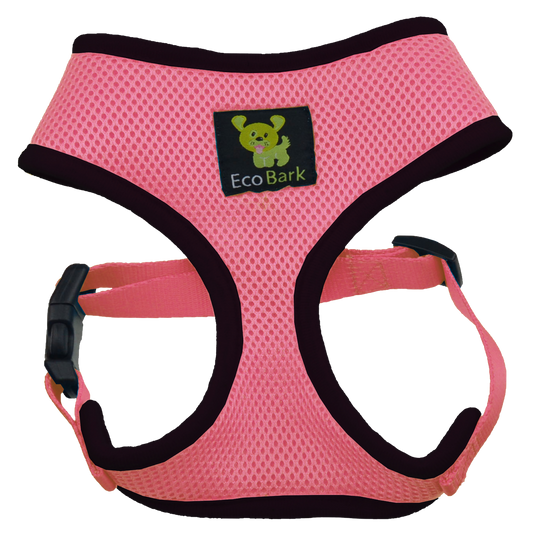 EcoBark Bubblegum Pink Dog Harness - Over-the-Head Dog Vest Halter for Small to Medium Dogs and Puppies