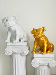 Bulldog with Shades Statue