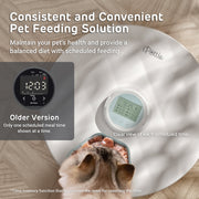 Brioche 6 Meal Cordless Automatic Pet Feeder with Two Ice Packs 