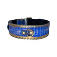 Load image into Gallery viewer, Stunning Multi-Color Blue/Silver/Gold Snake, Classic Collar With Gold Hardware
