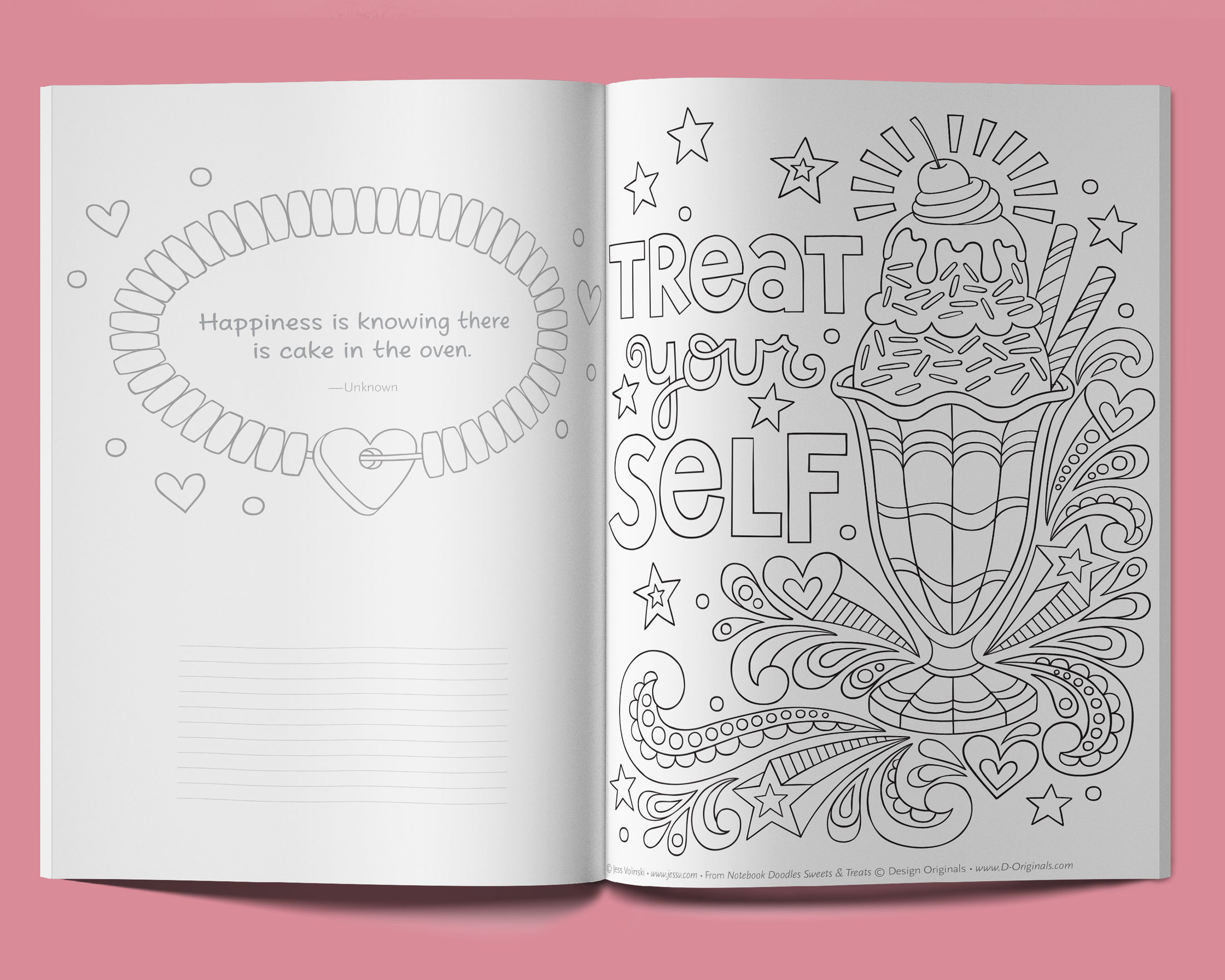Notebook Doodles Sweets & Treats Customized
