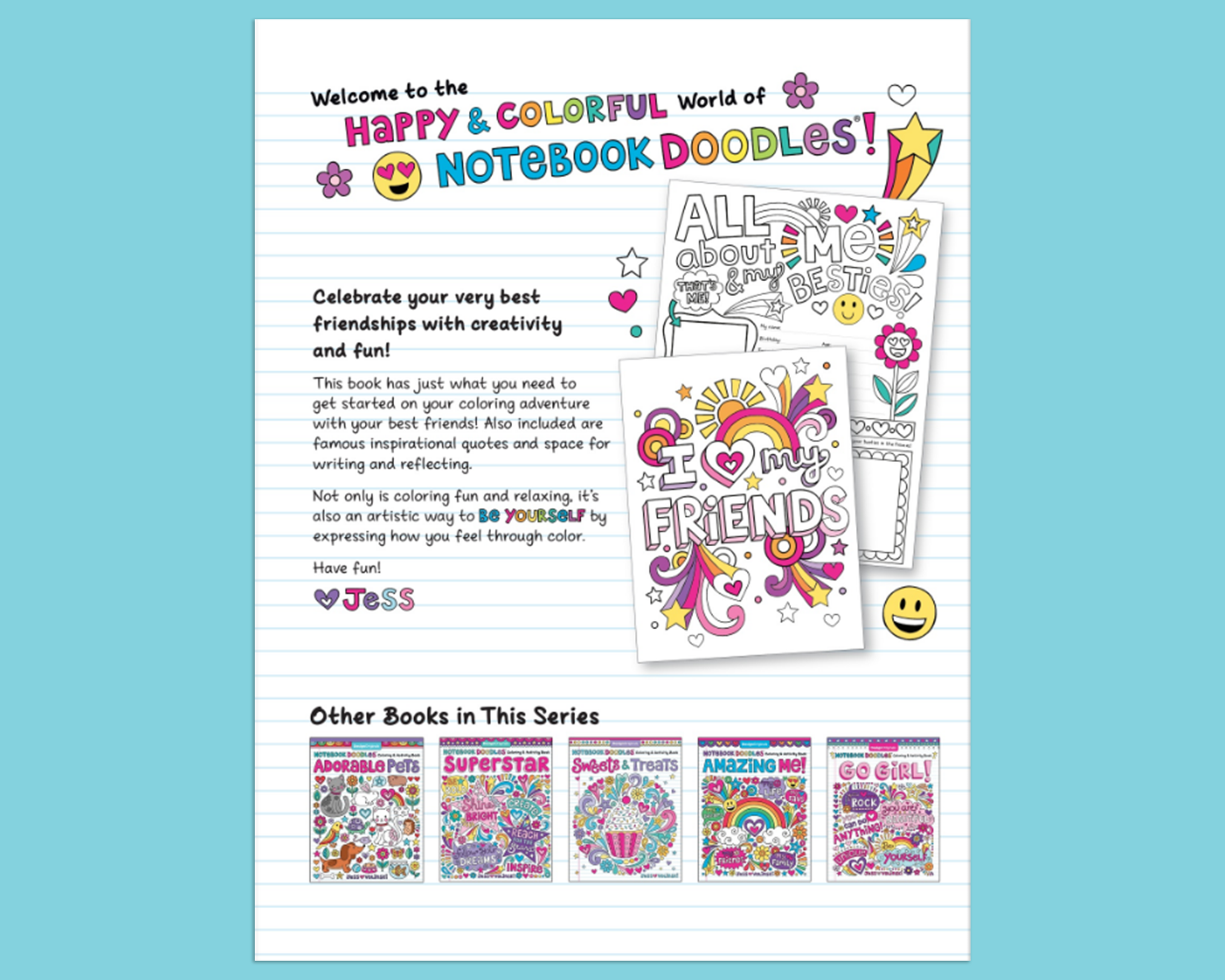 Notebook Doodles Best Friends Customized