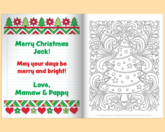 Notebook Doodles Christmas Customized