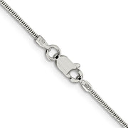 1mm Sterling Silver Classic Solid Cable Chain Necklace